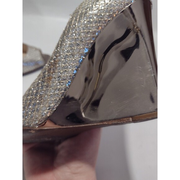 Jimmy Choo Mirror Sparkle wedged heel Sz 36 / 5.5 - Picture 10 of 16